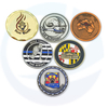 Logo personalizzato personalizzato 3D in lega di zinco in ottone in ottone in ottone souvenir monete per le monete del produttore