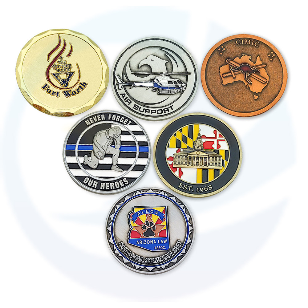 Logo personalizzato personalizzato 3D in lega di zinco in ottone in ottone in ottone souvenir monete per le monete del produttore