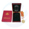 Design di fabbrica e onore in legno Specchio completo Medaglia d'oro Finitore personalizzato con cassetta regalo