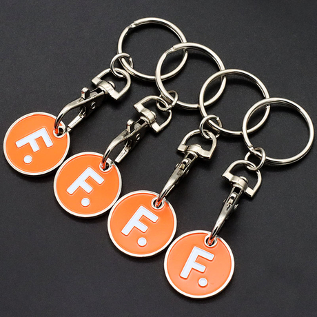 Promozionale all'ingrosso a buon mercato in metallo personalizzato euro moneta token supermercato carrello carrello token topeline topicar