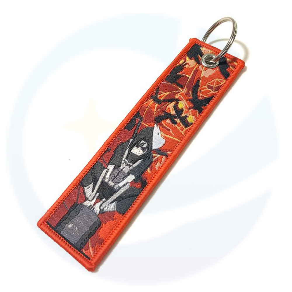 Tasta tag a getto in tessuto personalizzato Sublimation Tessuto Sublimation Tasschain Motorcycle Car Key Tags