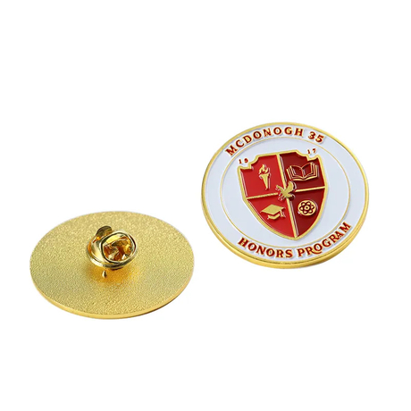 Pins di smalto morbido 3d personalizzato in oro in 3D McDonald's Honours Program, laurea, scuola, attività souvenir per cappelli da cappello