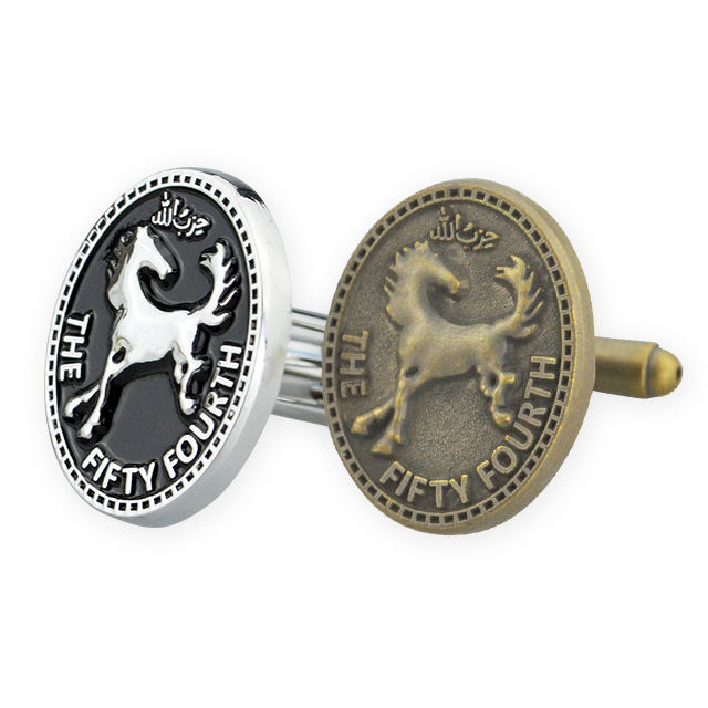 Fornitore produttore di cufflink Logo personalizzato LOGHE METAL Cuffia