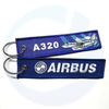 Keyring A320 Custom Airbus A320 Keychain Tast Keychain da ricamo in poliestere in poliestere