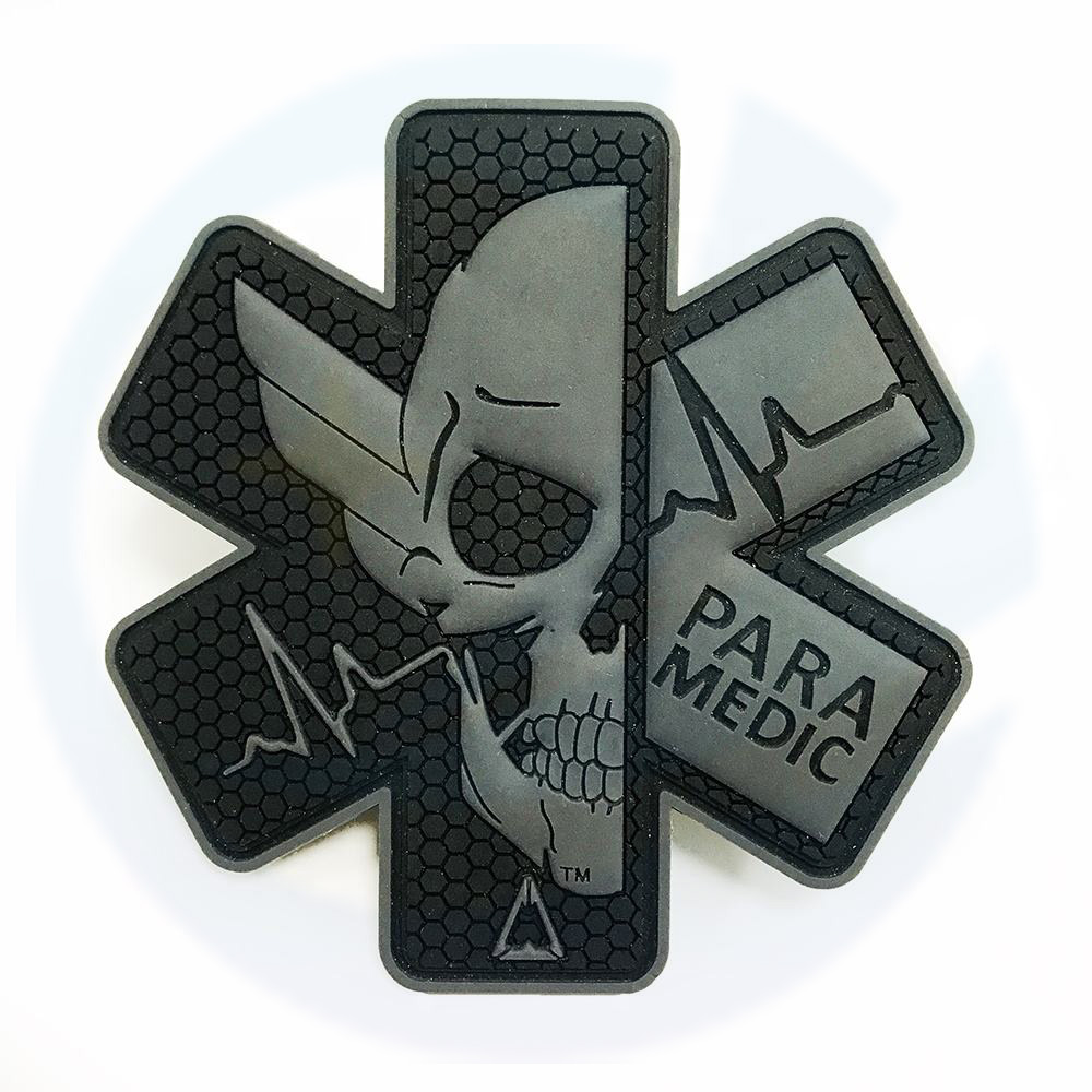 Patch di gomma silicone in pvc di marchio personalizzato con supporto per ganci e loop