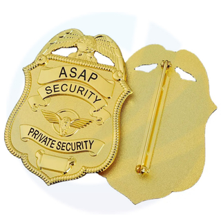 Oggetto di polizia personalizzato personalizzato Factory Officer Officer Badge Produttore Metal Crafts Made NYPD BASSO NYPD Full Gold Pint