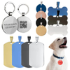 Tag del logo per incisione del laser personalizzato in metallo bianco sublimazione etichette ID cane in acciaio inossidabile etichetta per cani con portachiavi con portachiavi