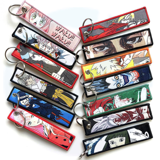 Designs Mixed Anime Ramity Key Tag Motorcycles Cars Backpack Keychain Chaveiro Keeychain for Friends Fashion Key Ring Regali
