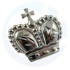 Prezzo competitivo smalto all'ingrosso Silver Silver Blank Royal Crown Metal Badge Royal Lapel Pin