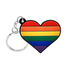CHIED CHIED CHIAVE CHIAVE CHIAVE MEDICA CHIED CURATO 2D Gay Pride Gay LGBT Rainbow PVC Silicone Torychain con anello