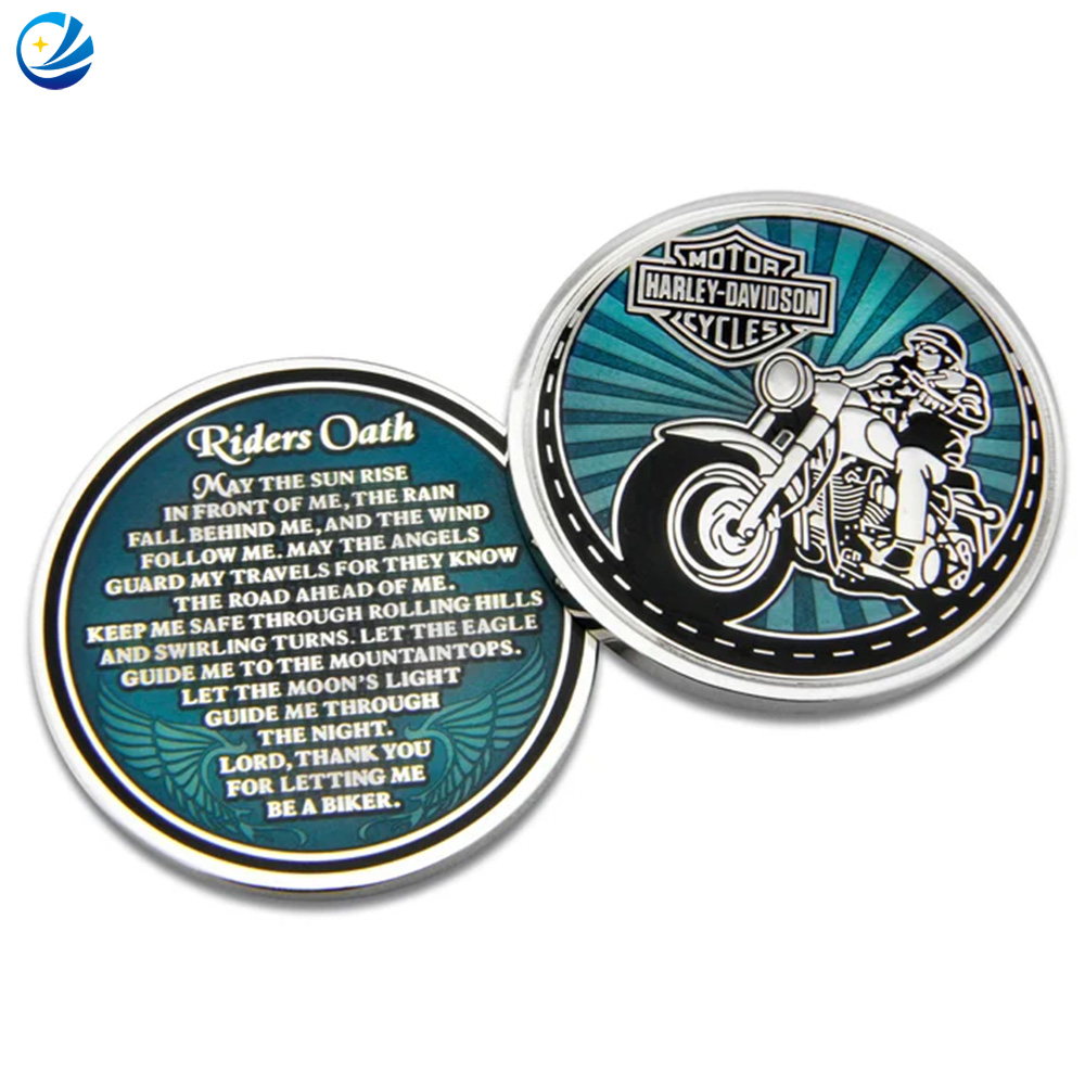 Custom Biker Motorcycle Open Road Competition Commemorative Coins Harley Davidson Challenge Coin