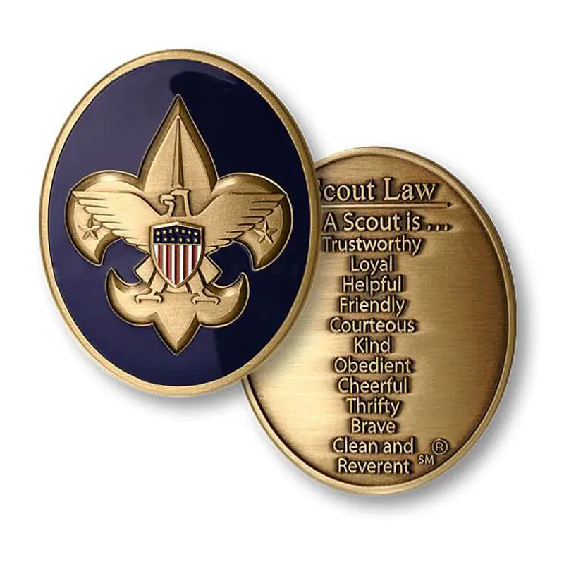 Custom Challenge Metal American Eagle Boy Boy Scout Distinguished Eagle Coins