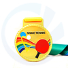 Tavolo in metallo personalizzato Tennis Badminton Tennis Medalion Gold Gold smalto medaglia sportiva personalizzata