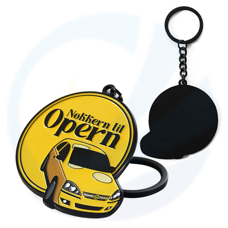 Keechchain promozionali di fabbrica Forma auto 3D Torchia di smalto morbido Metal Zinc Lega Key Chain Logo per souvenir