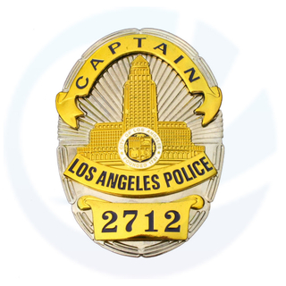 LAPD Los Angeles Captain Police Badge Replica Propts con n. 2712