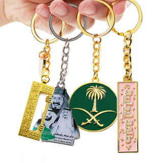 SCHEALIES SOUDI Arabia Arabia Logo Souvenir Keyring Keychain a doppio lato per regalo