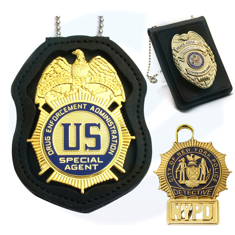 China Wholesale Custom Logo Metal Souvenir Sheriff Pilot Security Officer Shield Military Police Lapel Pin Badge