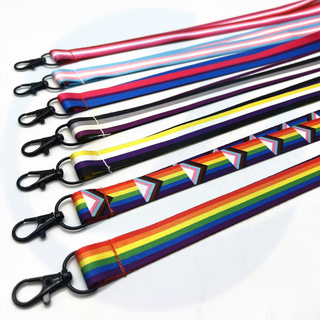 OEM Wholesale OEM Blank Sublimation Polyester Nylon semplice Logo personalizzato a buon mercato Stampato LGBTQ Rainbow Cliene