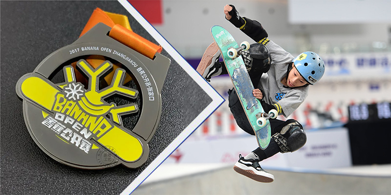 Medaglie sportive personalizzate: celebrazione dei campioni di skateboard