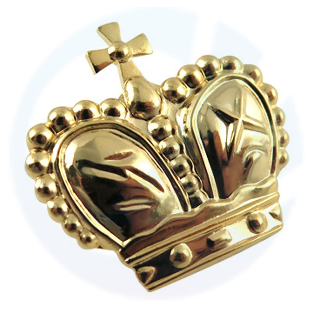 Prezzo competitivo smalto all'ingrosso Silver Silver Blank Royal Crown Metal Badge Royal Lapel Pin