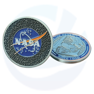Logo di alta qualità personalizzato di alta qualità NASA Gooddard Space Flight Center di alta qualità Arte di arte in metallo artistico epossidico oro onore la forza della forza spaziale sfida moneta