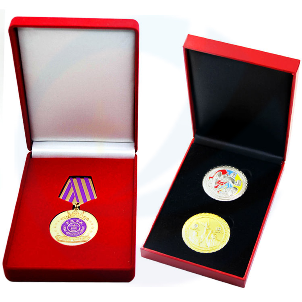 Medaglia d'onore del premio in metallo personalizzato all'ingrosso con scatola
