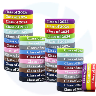 Braccialetti in gomma stampati da polso in silicone personalizzati da 12 mm braccialetti promozionali