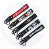 Tornari promozionali del logo personalizzato Carabiners Stampare Short Lanyard Woven Logo Logo Lanyard Motorcycle Boychain