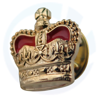 Prezzo competitivo smalto all'ingrosso Silver Silver Blank Royal Crown Metal Badge Royal Lapel Pin