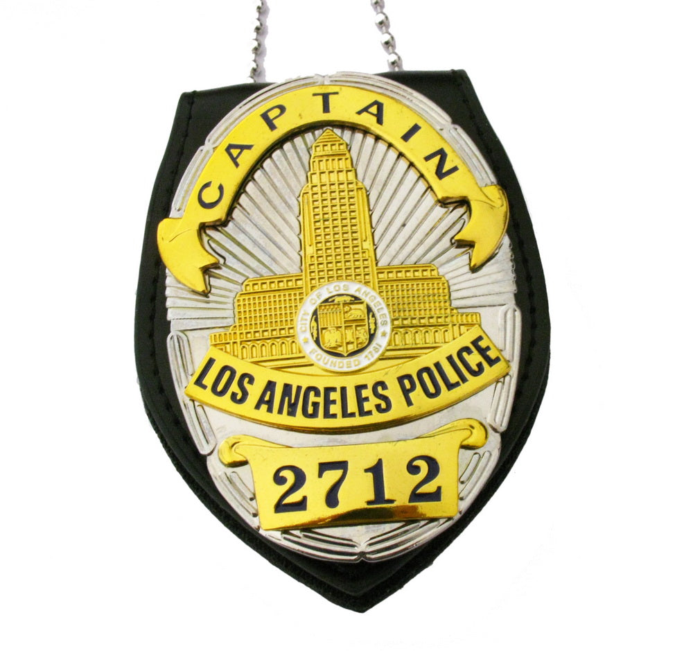 LAPD Los Angeles Captain Police Badge Replica Propts con n. 2712