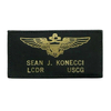Nome ricamato personalizzato Patch Leather Flight Suit Tags Nome