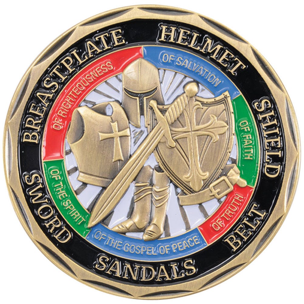 Bulk Custom Metal Zinc Lega 3D smalto 3D souvenir intero armatura di dio moneta Knight Templar Challenge Coin