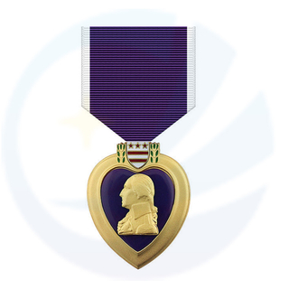 Custom The Purple Heart Medal of the United States Metal Cross Honor Honor Award Medal con nastro