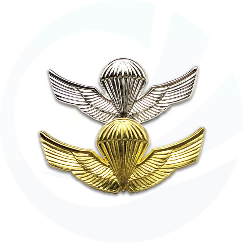 Distintivo di polizia militare grande oro personalizzato