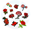 Patch di fiori da ricamo personalizzati all'ingrosso su patch di patch flowers abiti applique patch