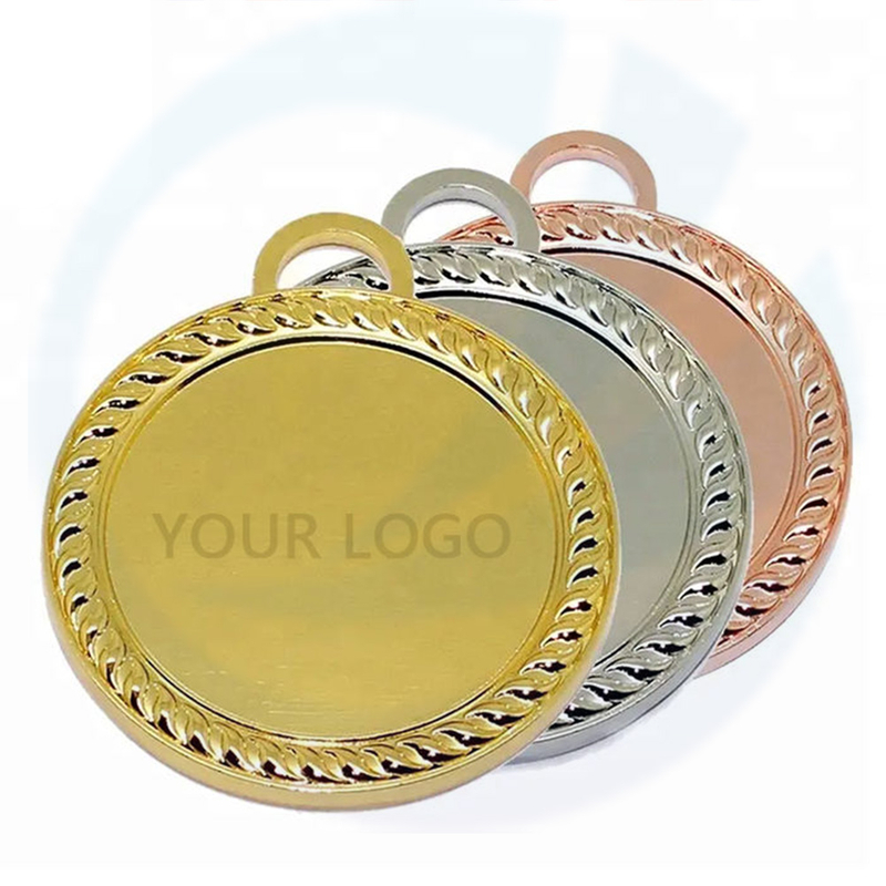 Throhies medaglia medaglia Medallas deportiva tie chiave oro personalizzazione del nastro in bianco trofei di calcio in metallo sport medaglia personalizzata