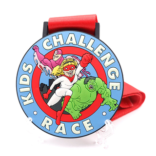 Silicone Rubber Rubber Kids Running Gara MEDALLION Custom Winner Medal NO MOQ