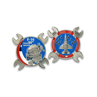 Fabbrica personalizzata Teamwork Souvenir Coin Metallo in metallo 3D Antico Silver Challenge Coin