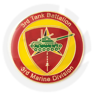 Pin del battaglione del serbatoio del terzo teatro Marine Corps smaltato