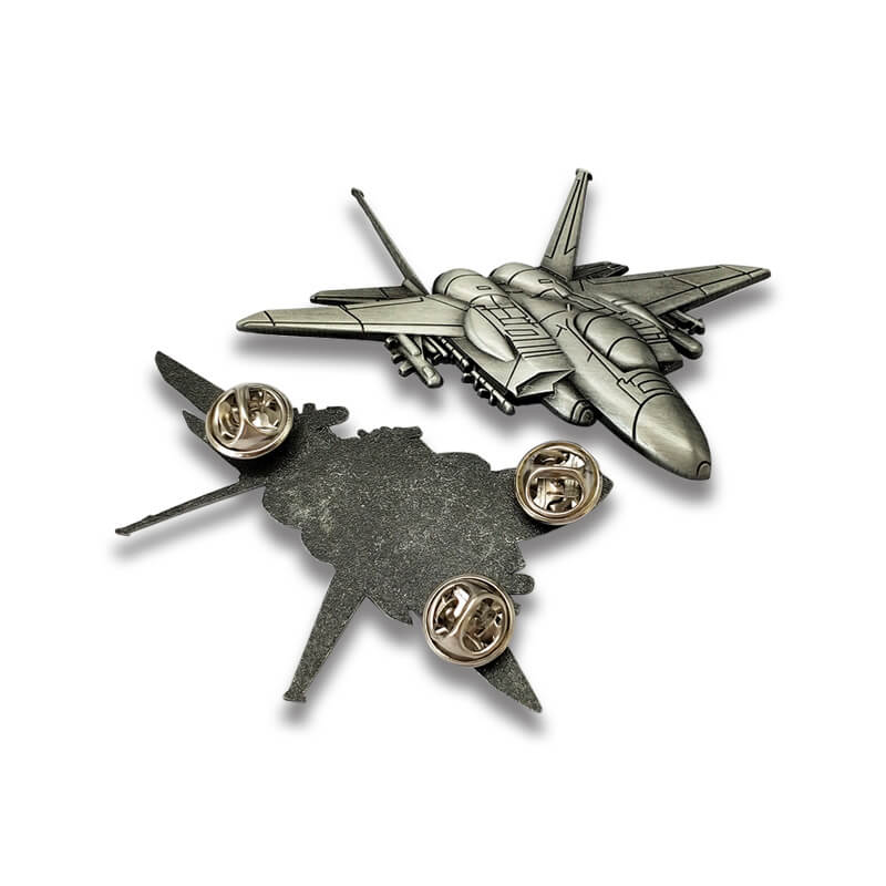 Metallo personalizzato Antique Aircraft Aircraft Badge Polizia militare Unifrom Unifrom Sofle Pin