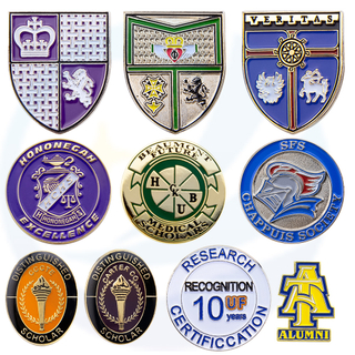 Souvenir personalizzato logo in metallo hard smalto badge in metallo personalizzato per abiti perni di laurea scolastica decorativa