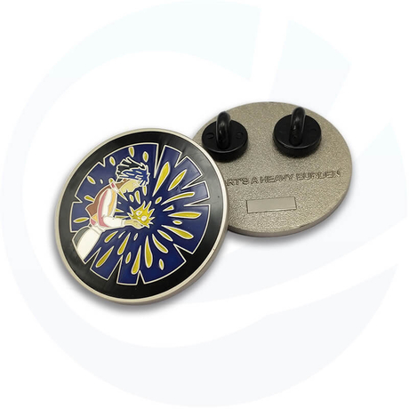 Badge souvenir in metallo smalto in argento di ferro