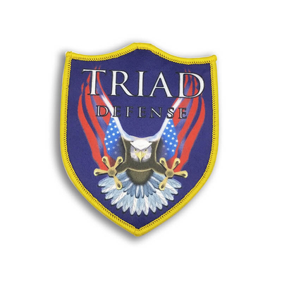Mini patch ricamati dorati personalizzati