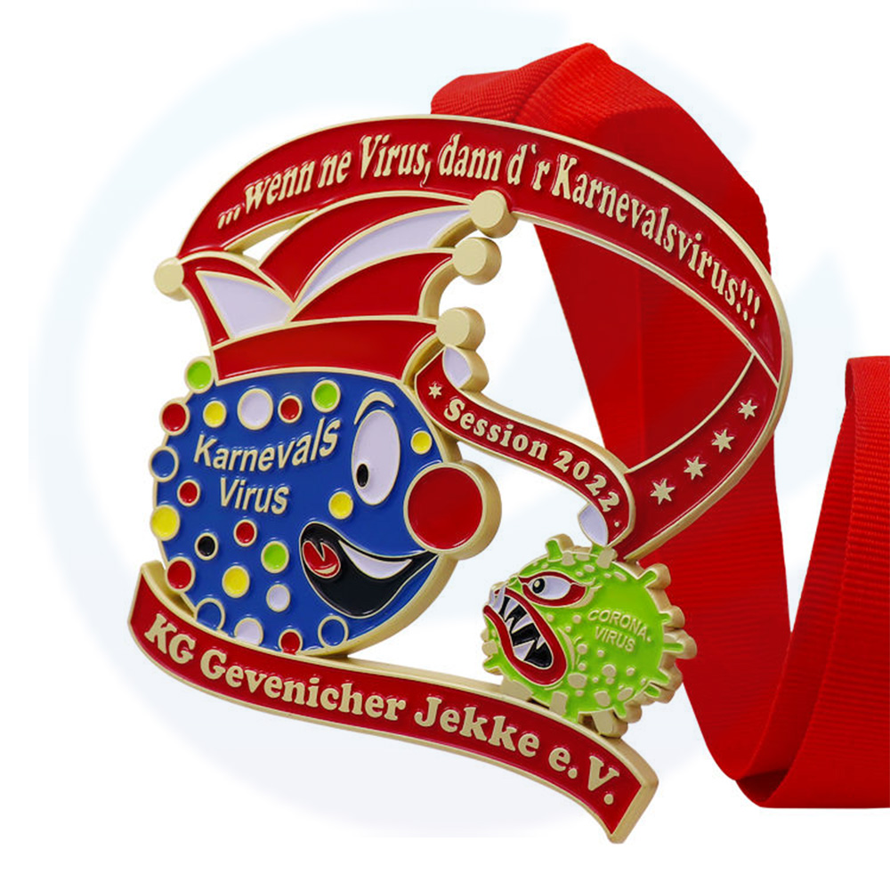 Medallas Logo personalizzato per bambini grandi medaglie di eventi di carnevale per clown commemorativi colorati.