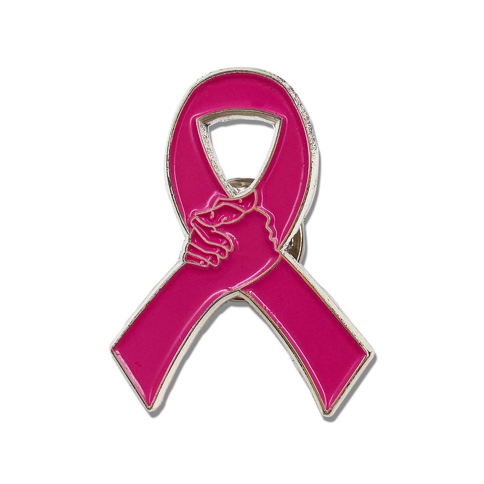 Pin di consapevolezza del carcinoma mammario a nastro rosa personalizzato