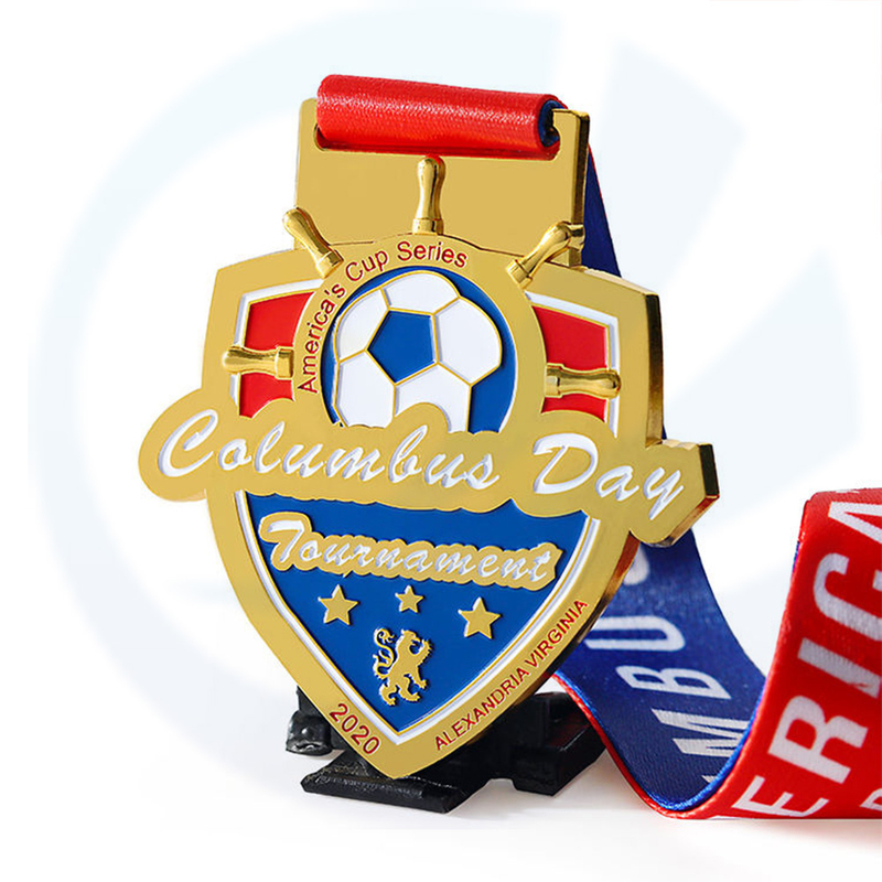 Factory produce Metal 3D Soft Enamel Sport Medals Sport Medal Football Basketball Gold Silver Award Medal