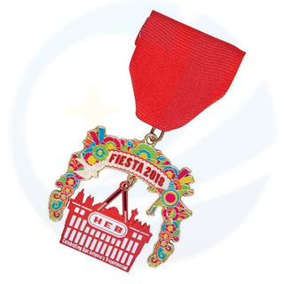 Texas Personalized Design Fiesta Medallion Necklace Medallas Award Carnival Metal Award Orden Medal of Honor Texas