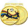 Calcio calcio medalla medaglia medaglia Medaille con medaglie sportive per ganci per cordonio nastro medaglie da calcio personalizzate