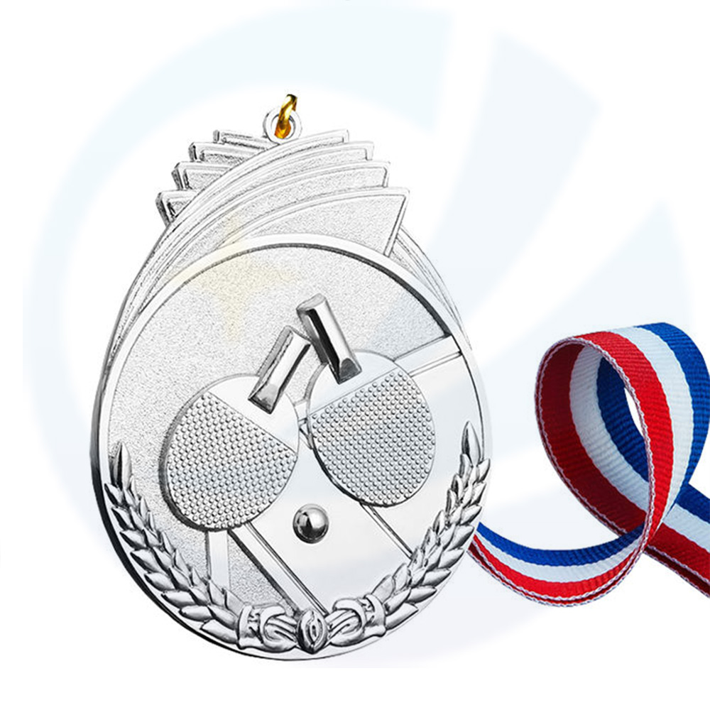 Metal Free Custom Zinc Award 3D Award 3D Gold Sliver Copper Table Tennis Medals for Trofies Sport Race