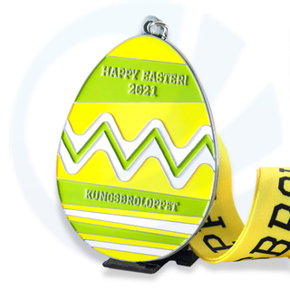 Happy Pasqua Day Logo Custom Kid Rabbit Metal Awards Medage Souvenir Sports Reg Regalo Pasqua